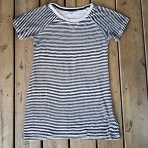 Motherhood Maternity black and white striped dress